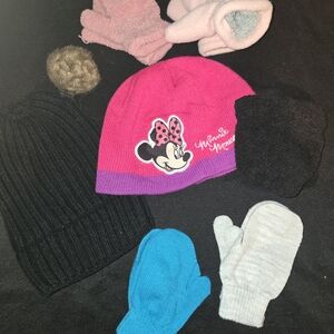 Disney Minnie Mouse Kids Beanie - Pink and Purple